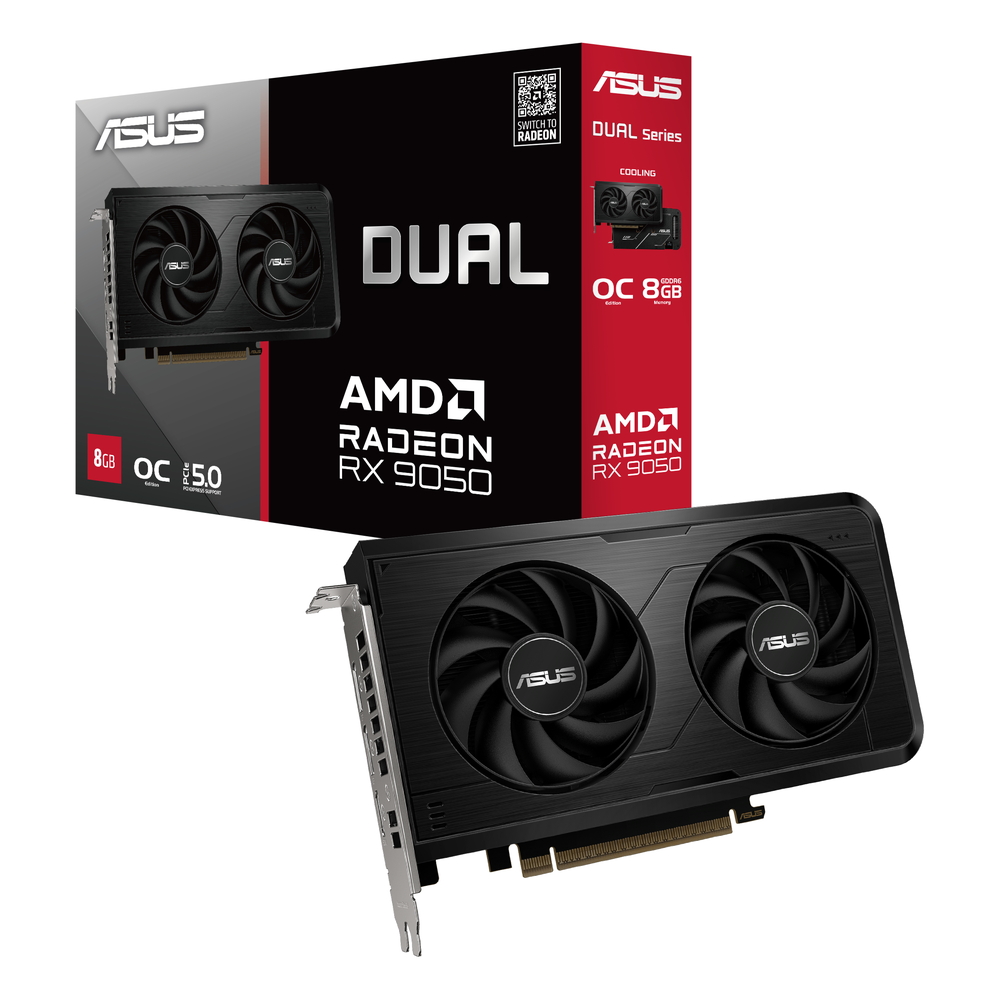 AMD Radeon RX 9050搭載グラフィックカード「DUAL-RX9050-O8G」が発売